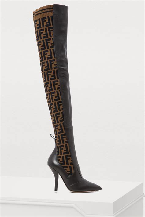 replica fendi thigh high boots|fendi high heel boots.